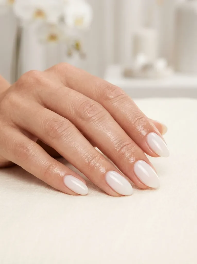 1. milky white nails 202608202128