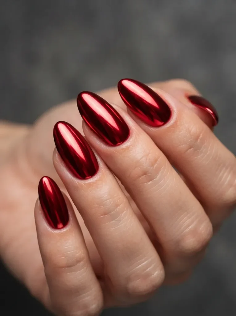 11. cherry chrome nails 202608190745