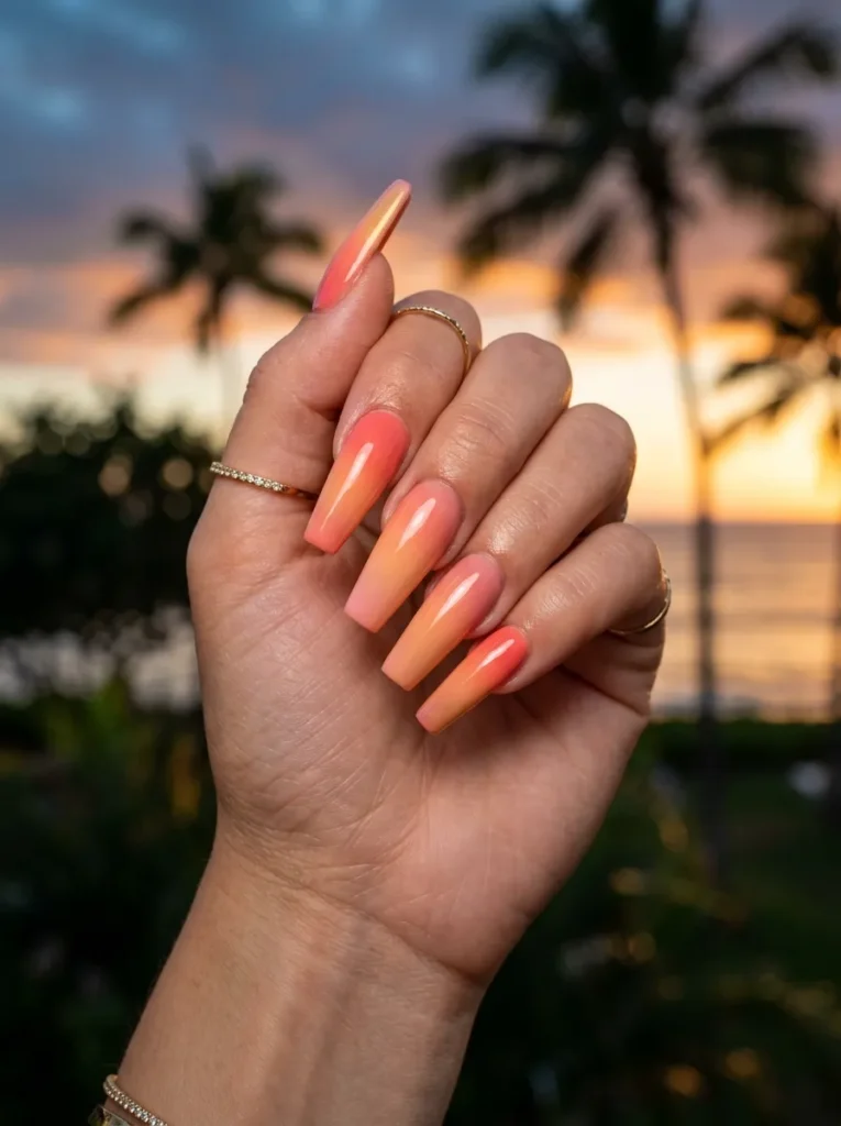 11. sunset ombre coffin nails 202608170231