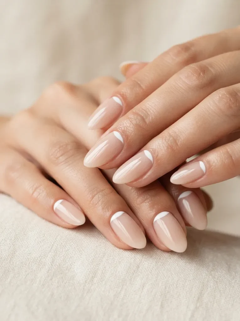 12. reverse french almond nails 202608180510