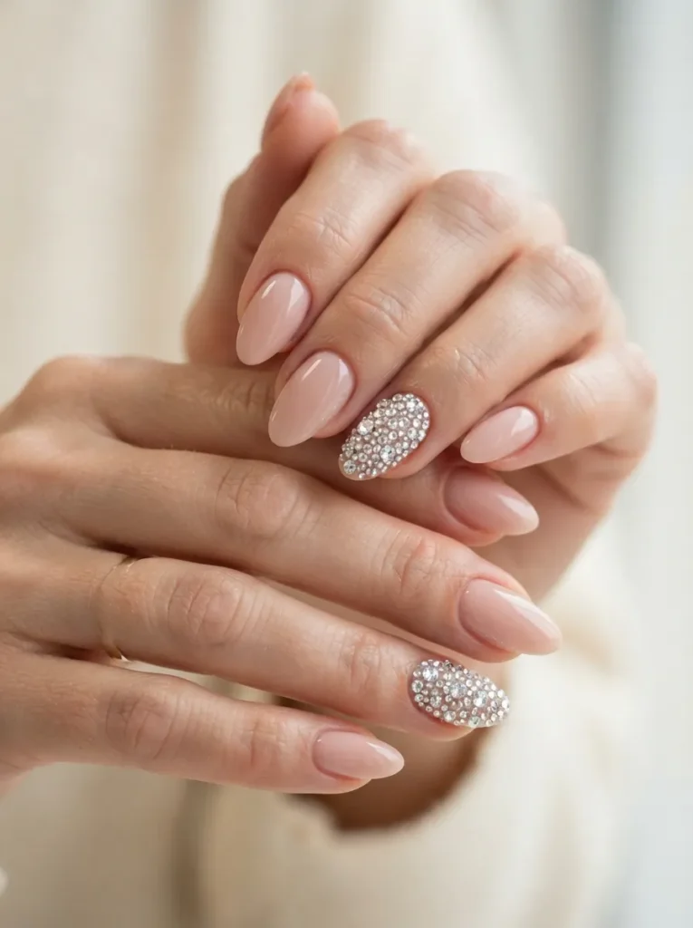 12. rhinestone accent nails 202608180629