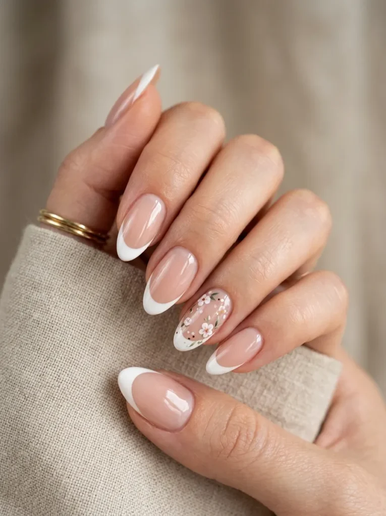 13. french tip with floral 202608200436