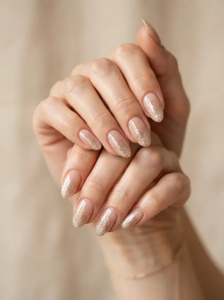 14. glitter ombre almond nails 202608180510