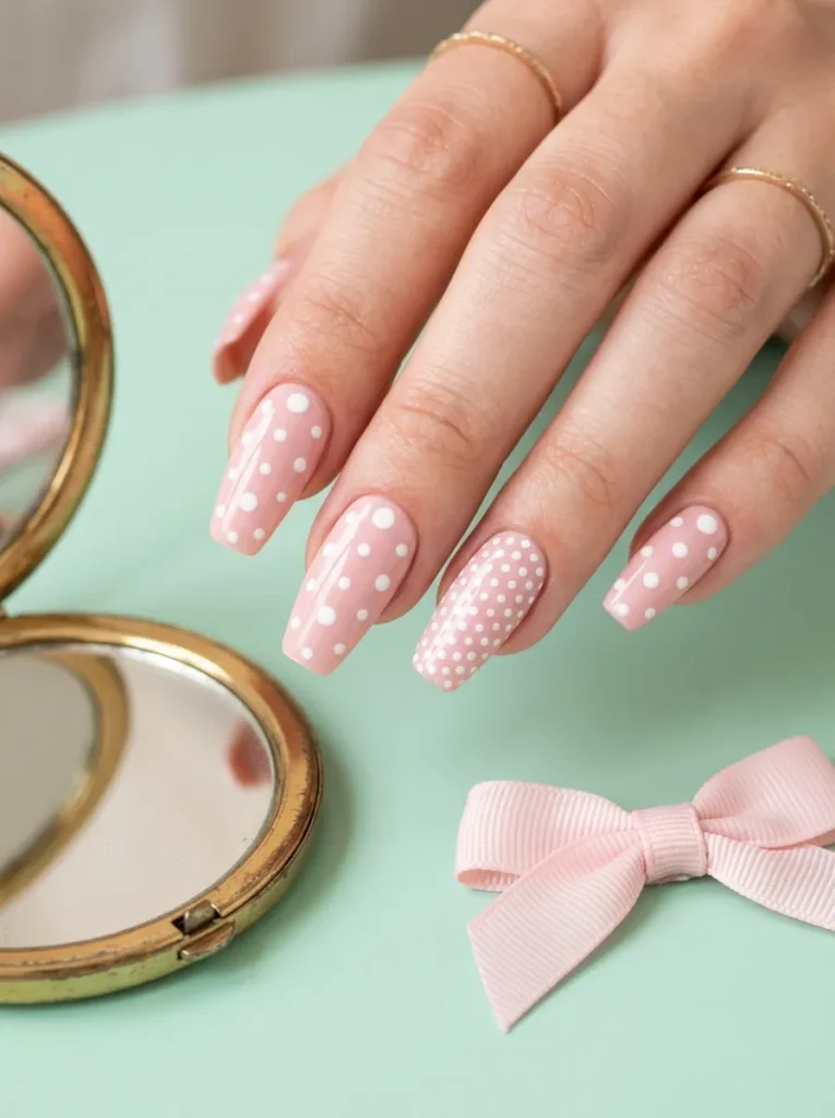18. polka dot coffin nails 202608170232