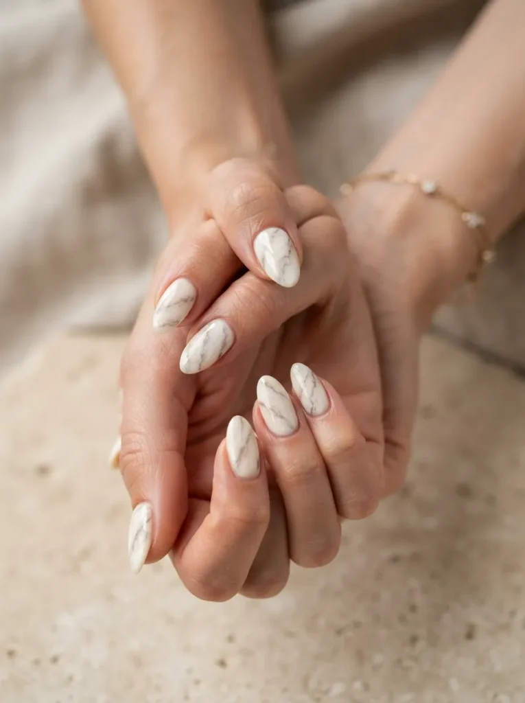 19. marble almond nails 202608180550