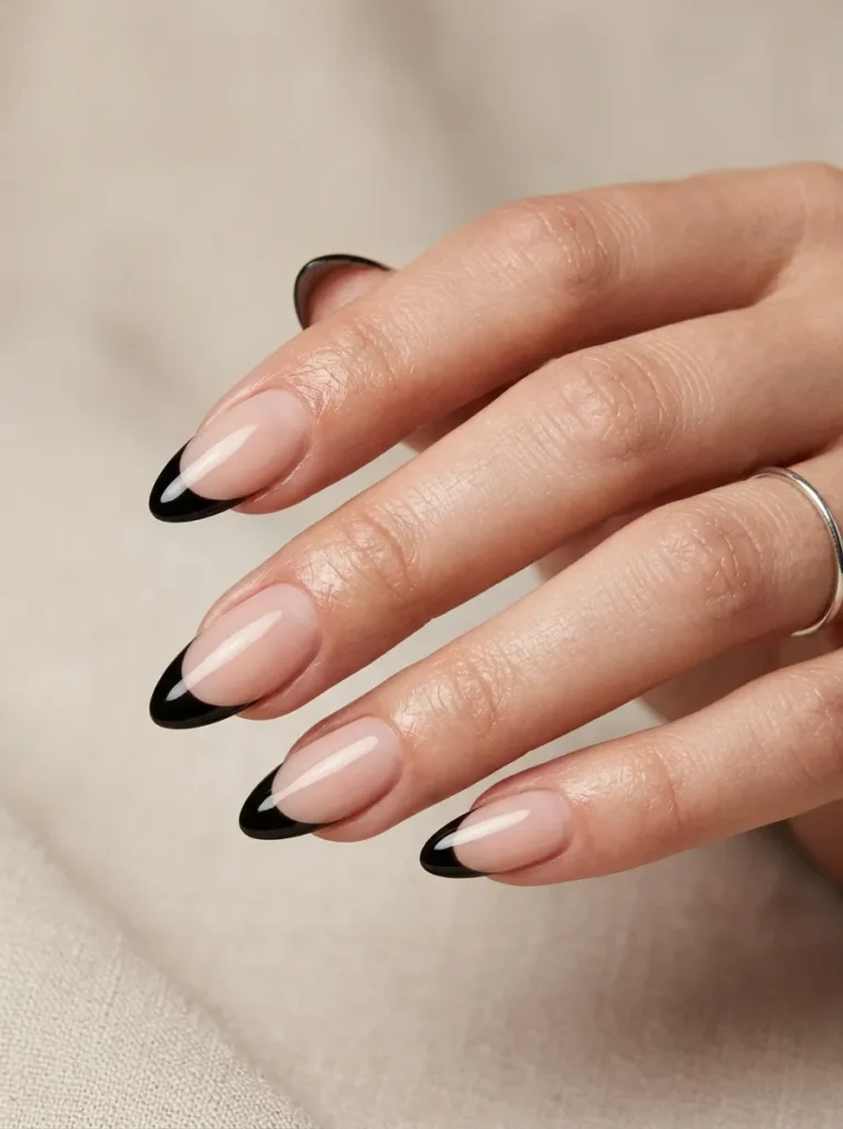 2. black french tips 202608170627