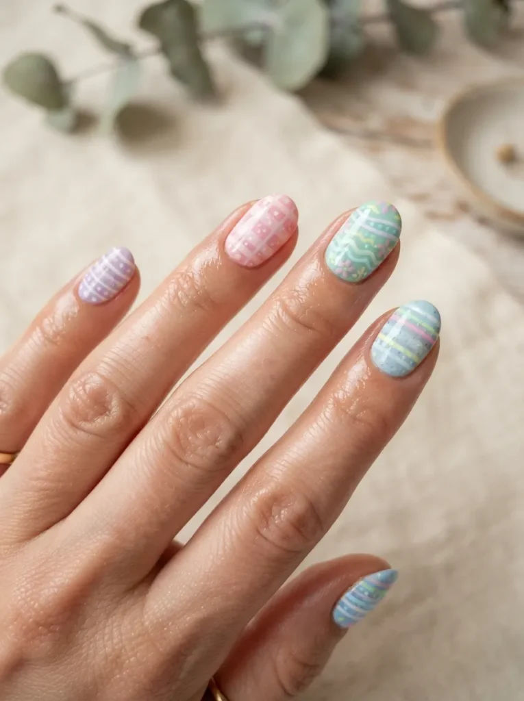 21. candy cane stripe nails 202608182251