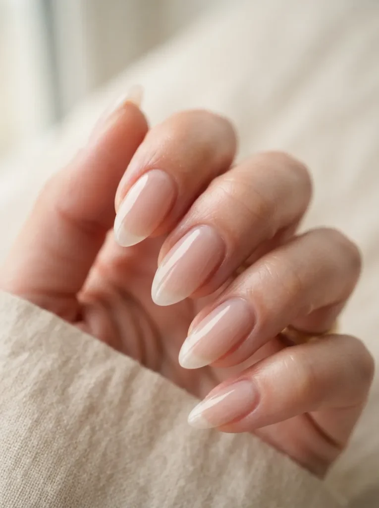 24. glass skin inspired nails 202608202133