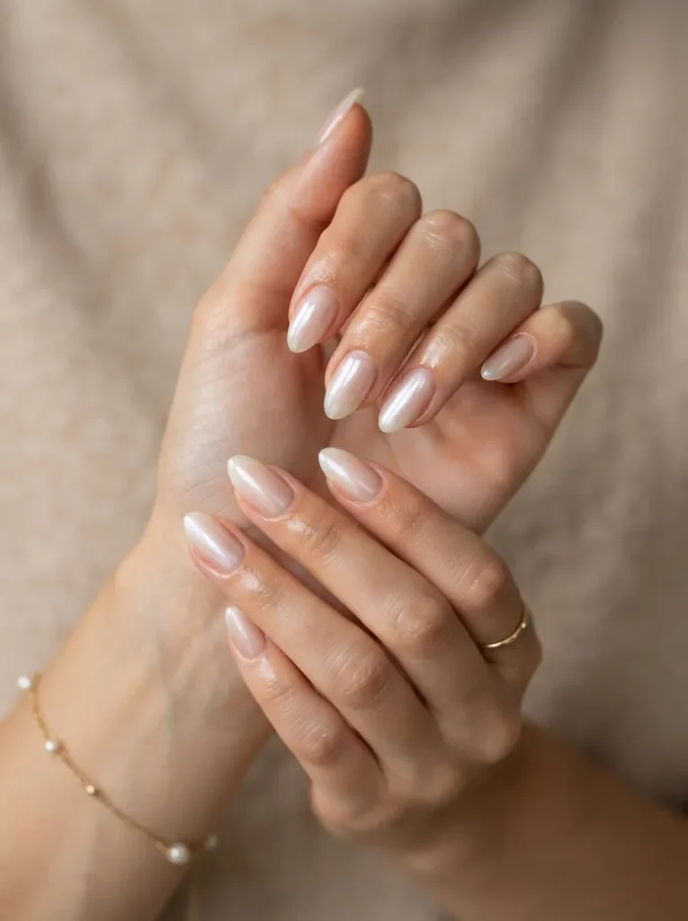 4. clear glazed almond nails 202608180508