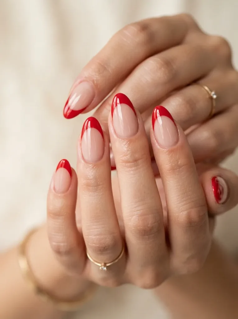 5. cherry red french tips 202608190744
