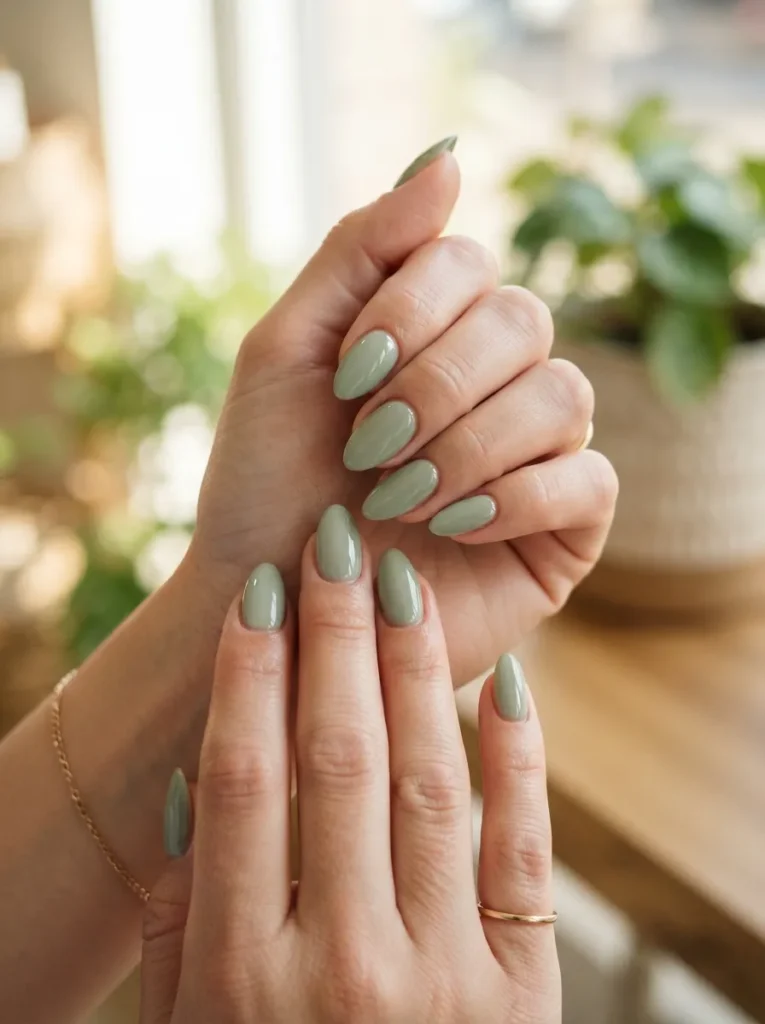 5. sage green manicure 202608220340