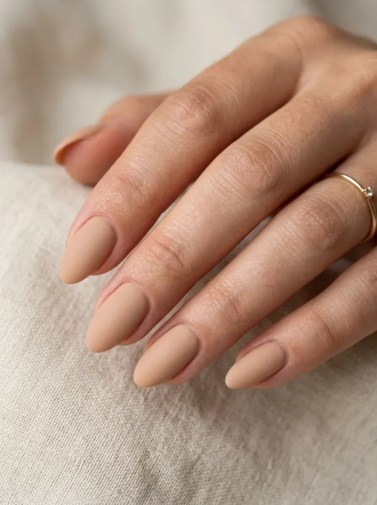 7. matte nude nails 202608200453