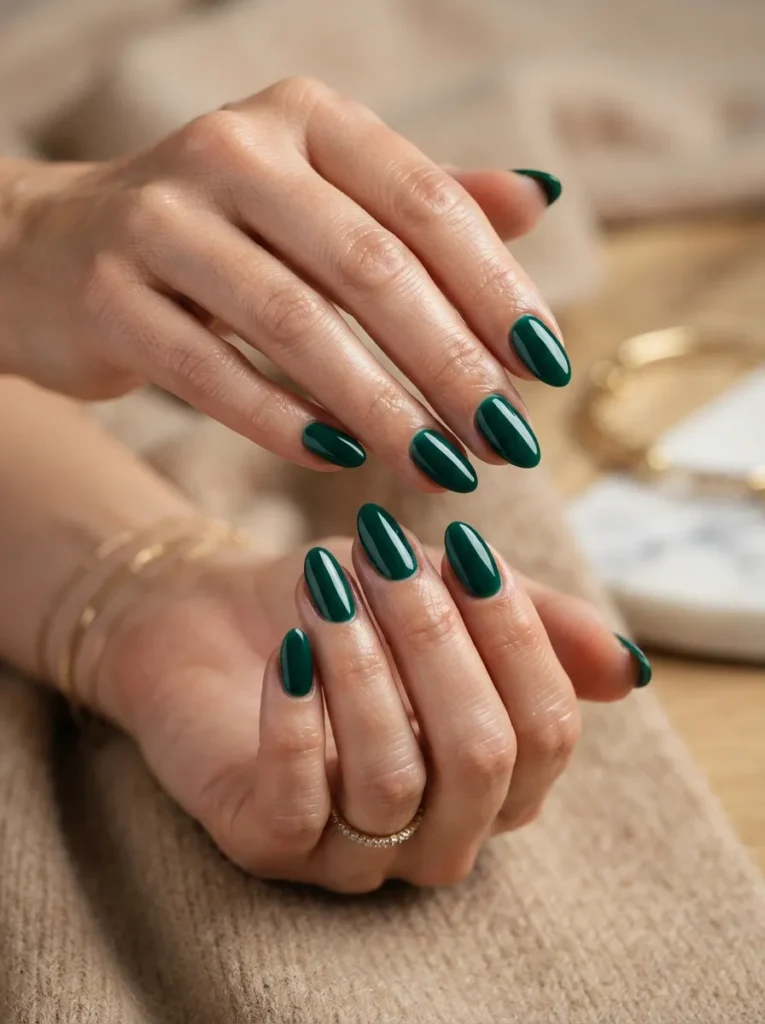 8. emerald green nails 202608180628