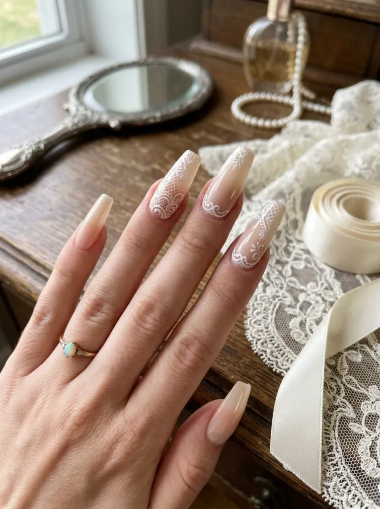 8. lace print coffin nails 202608170230
