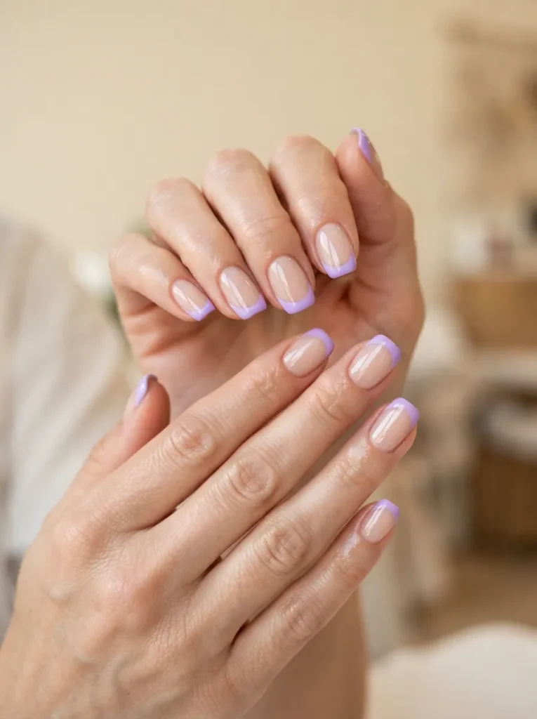 9. colored french tips 202608180628
