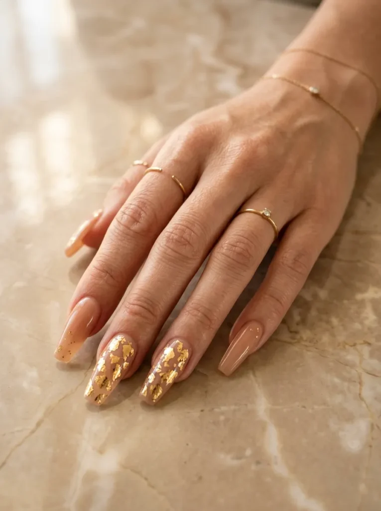 9. gold foil coffin nails 202608170230