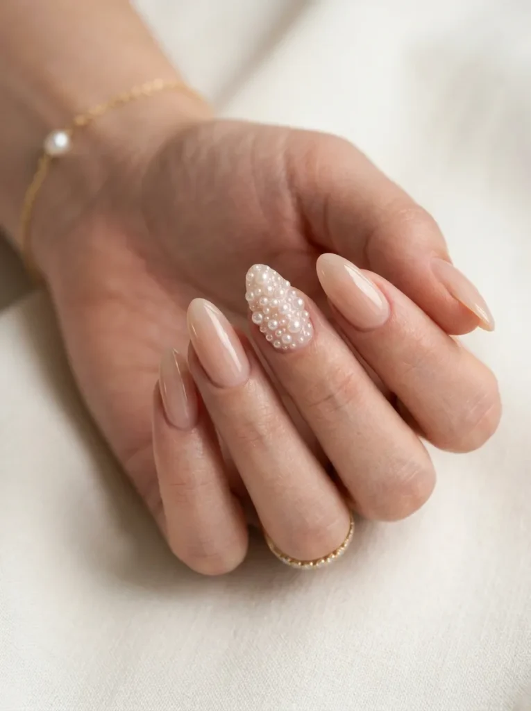 9. pearl accent nails 202608200454