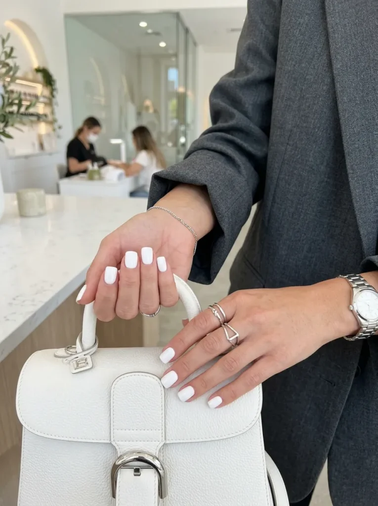 White square nails