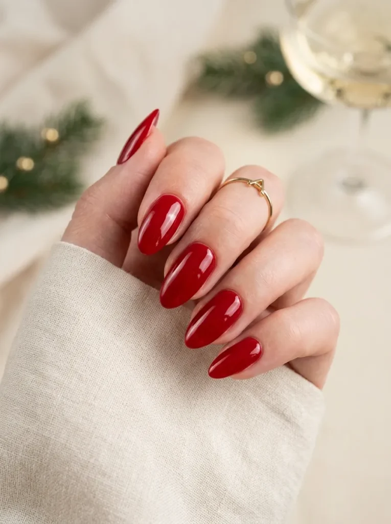 1. classic red nails 202608210457
