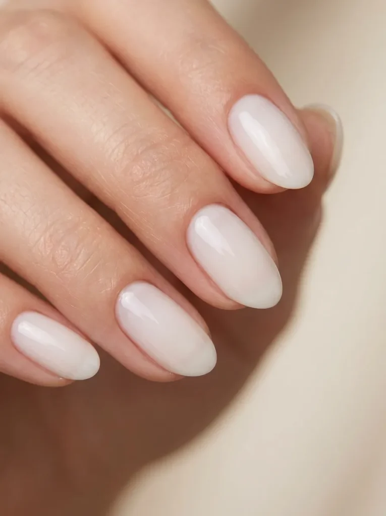 1. milky white nails 202608200514