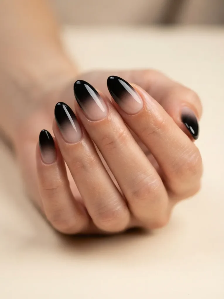 11. black ombre nails 202608202148