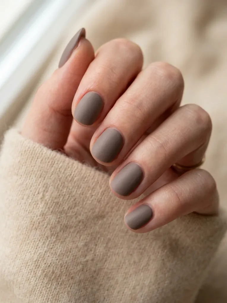 12. matte taupe nails 202608200516