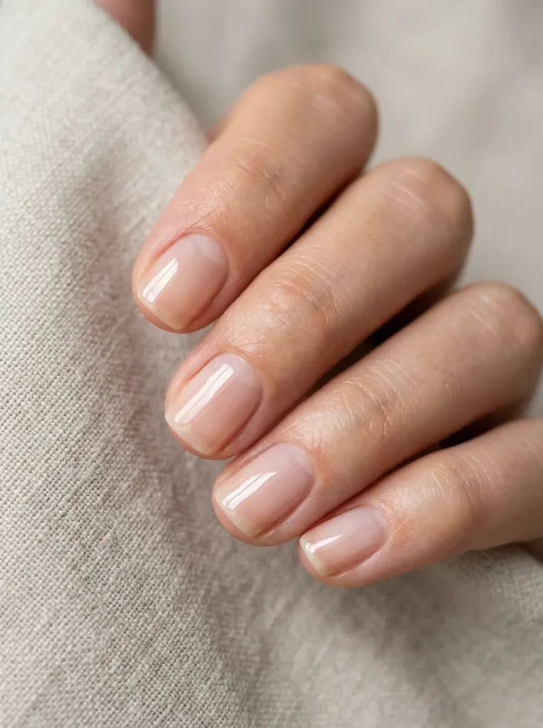 13. clear nails with shine 202608170652