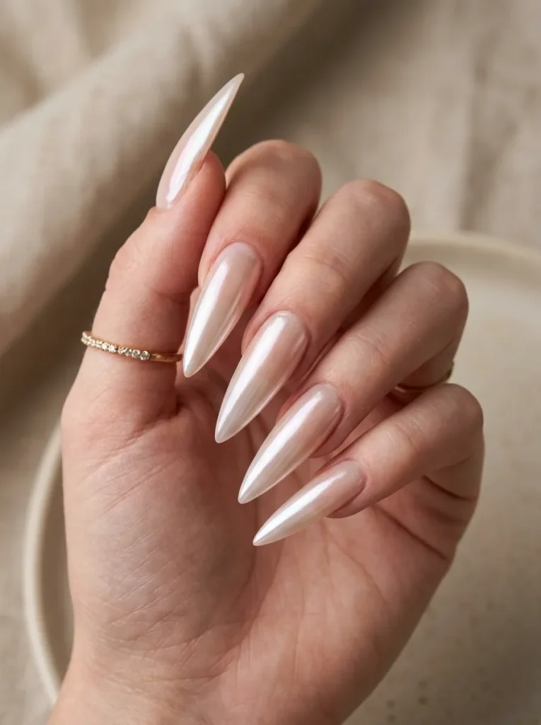 15. glazed donut stiletto nails 202608210256