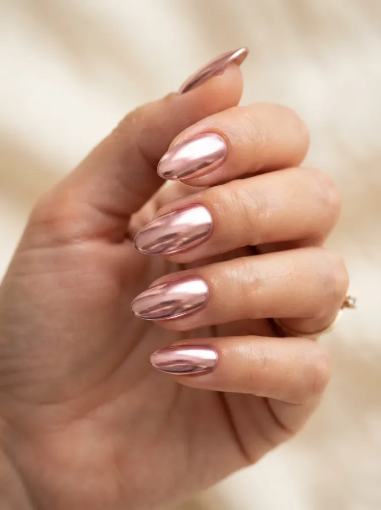 15. rose gold chrome nails 202608220148