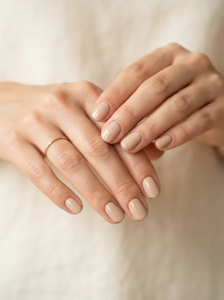 2. beige nude nails 202608210522