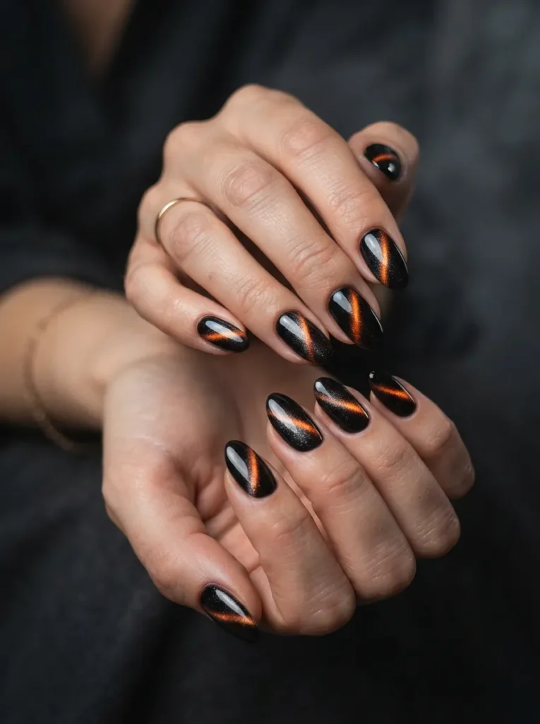 2. black cat eye nails 202608210514