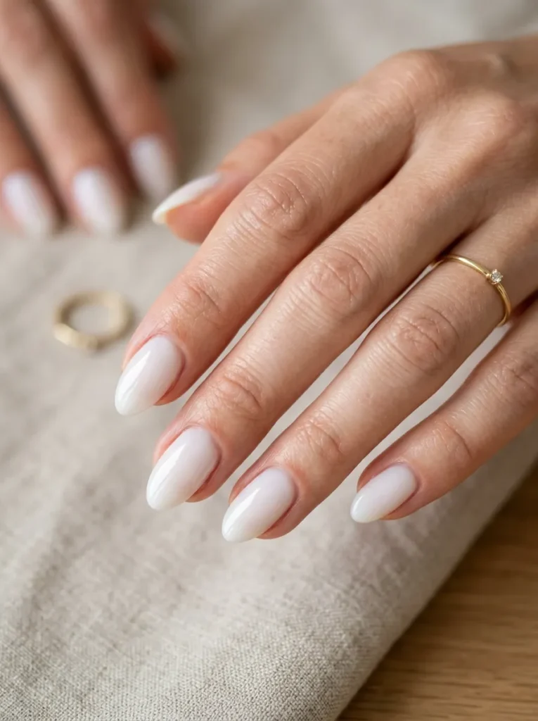 2. milky white nails 202608170646