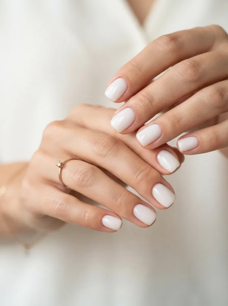 2. milky white nails 202608220428