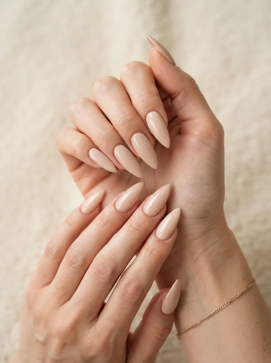 2. nude stiletto nailsds with 202608192213