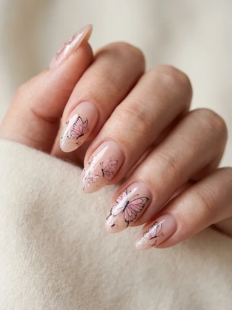 20. pink butterfly nails 202608202115