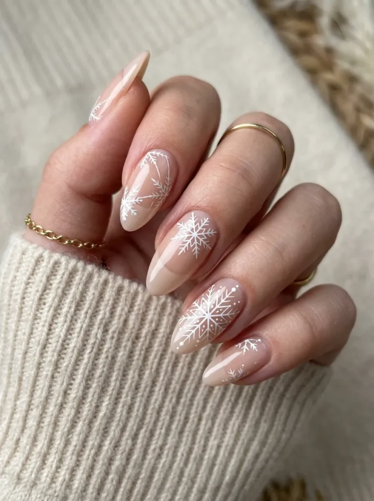 29. negative space snowflake nails 202608210504