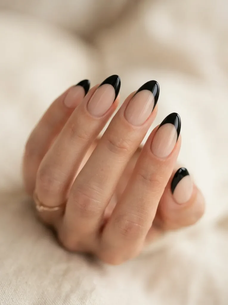 3. black french tips 202608202146