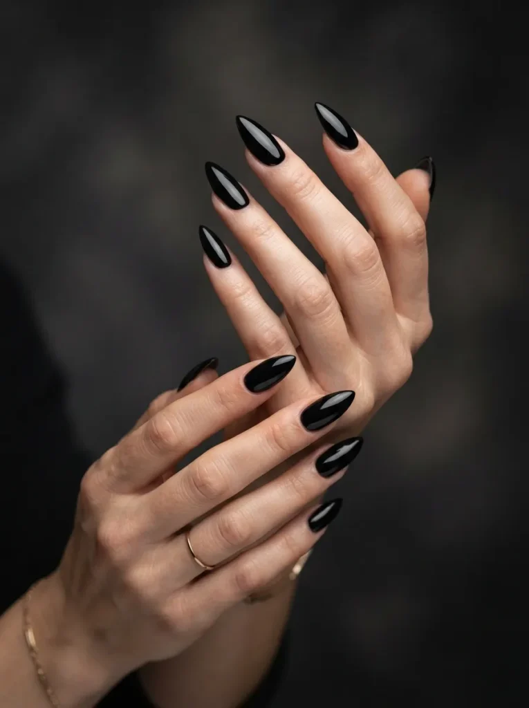 3. black stiletto nails 202608192213