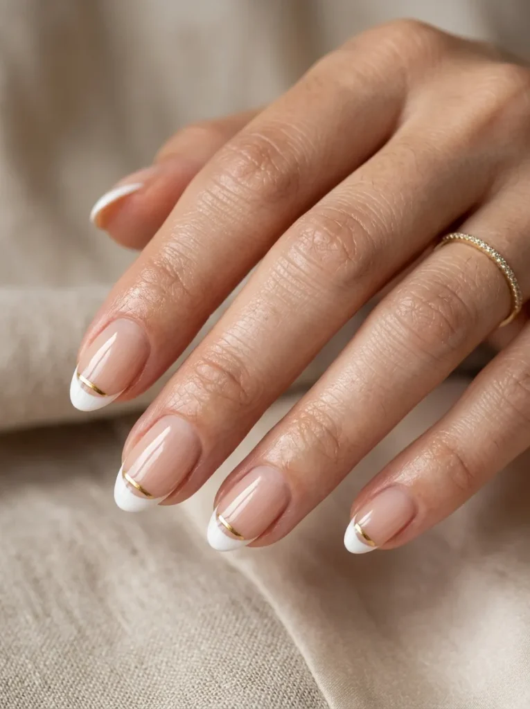 4. french tips with a 202608170647
