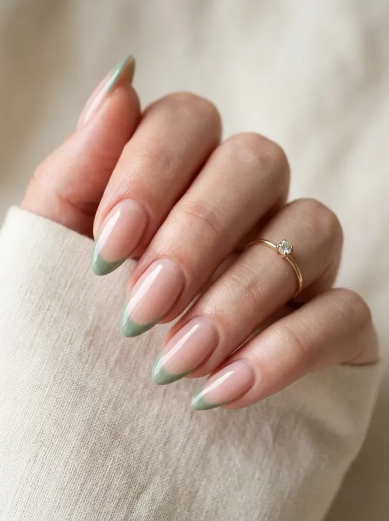 4. sage green french tips 202608210233