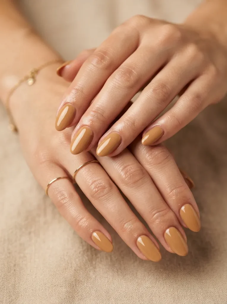 5. caramel nude nails 202608210523