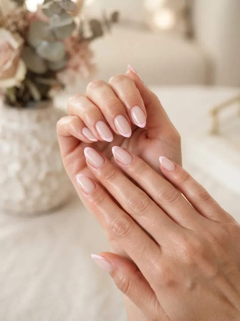 6. blush pink french tips 202608220146