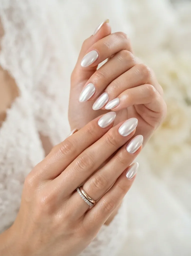 6. chrome wedding nails 202608220123