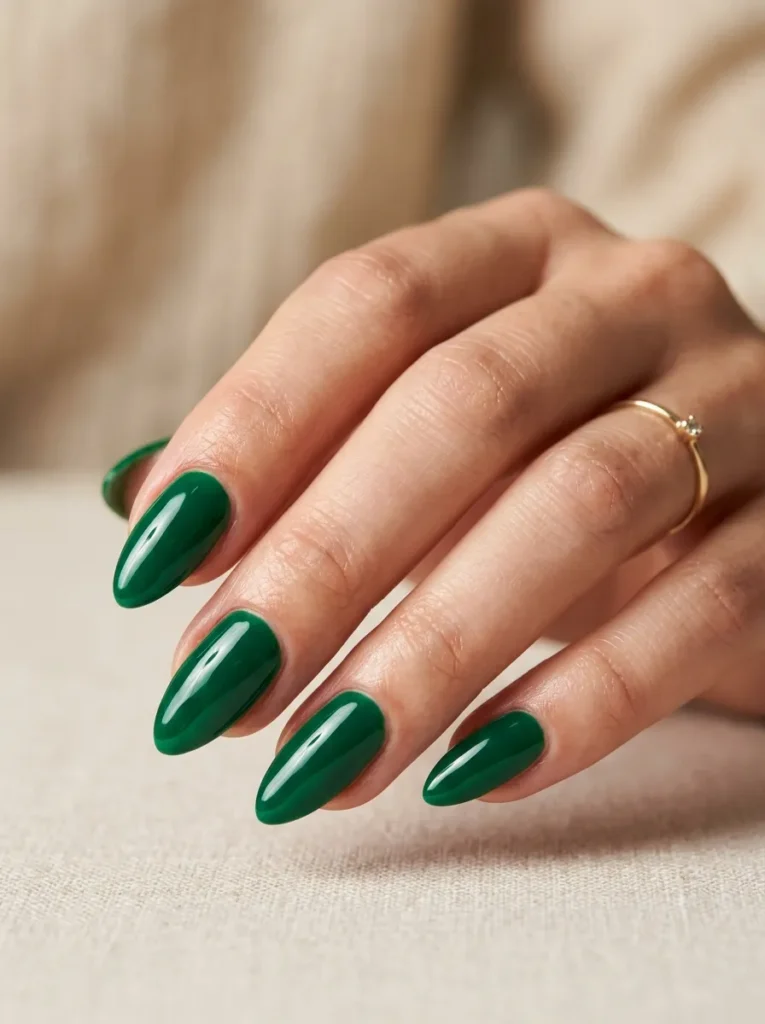 6. emerald green nails 202608210458