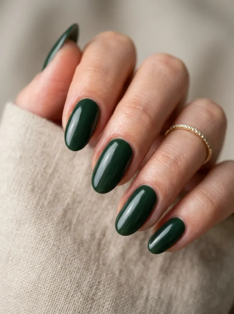 6. forest green nails 202608210233