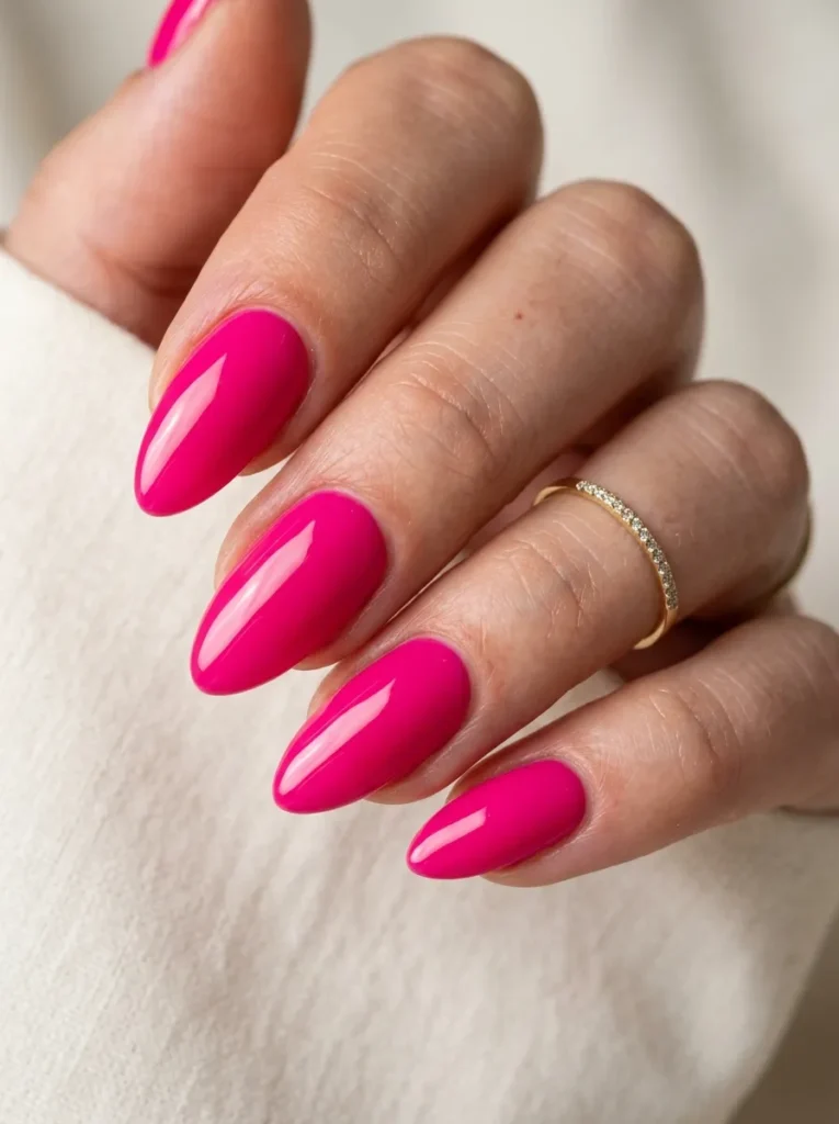6. hot pink nails 202608202112