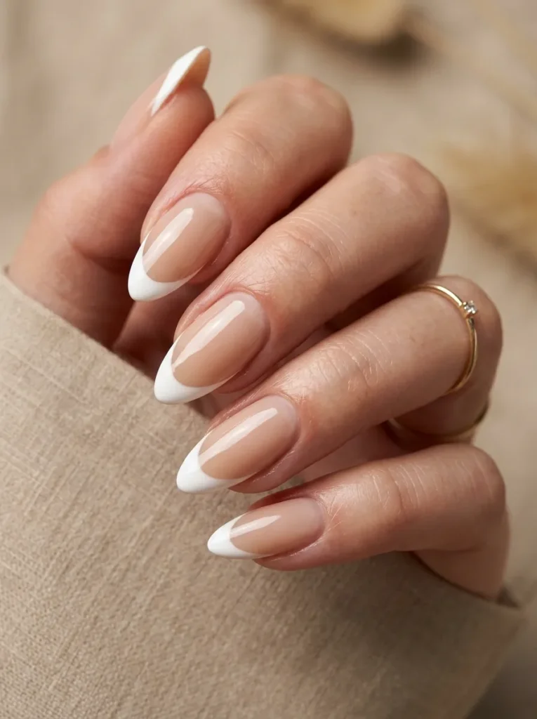 9. glossy french tip 202608200516