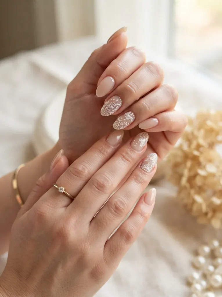 9. lace pattern nails 202608220123